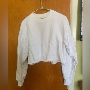 TNA Classic White Cropped Hoodie